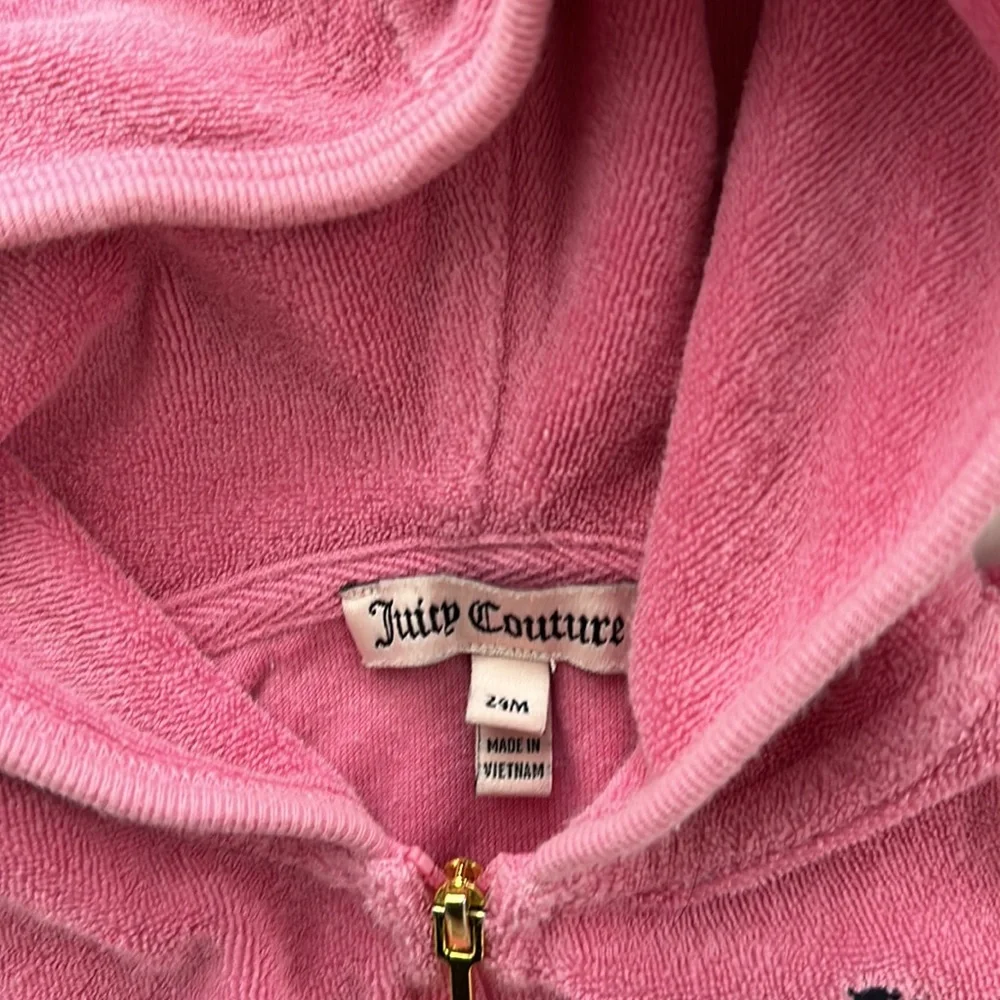 Juicy Couture 24 Month Pink 2 Piece Sweat Pants And Hoody jacket velour - Picture 4 of 9